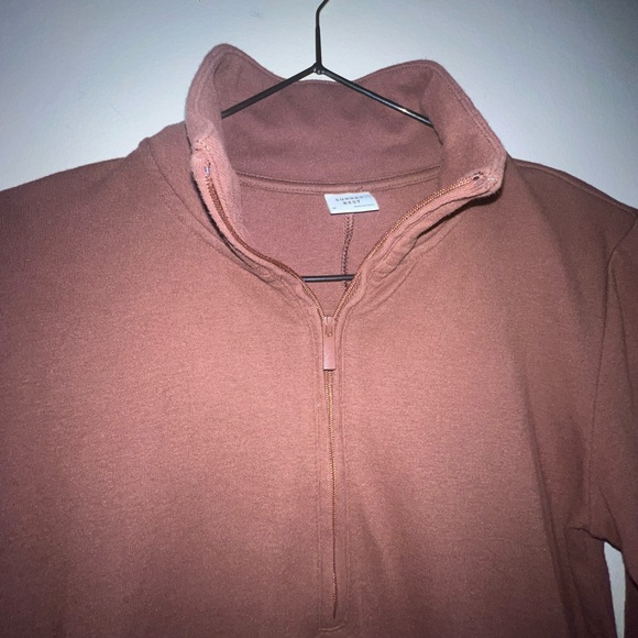 Sunday Best by Aritzia, half zip dress, size Medium, cognac brown, EUC - Picture 5 of 11